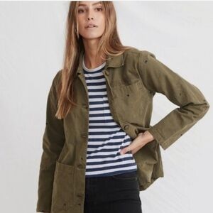 Marine Layer Olive Green Button Jacket